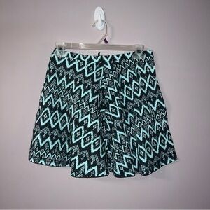 Grey and light blue geometric skirt - Nollie - juniors ladies small